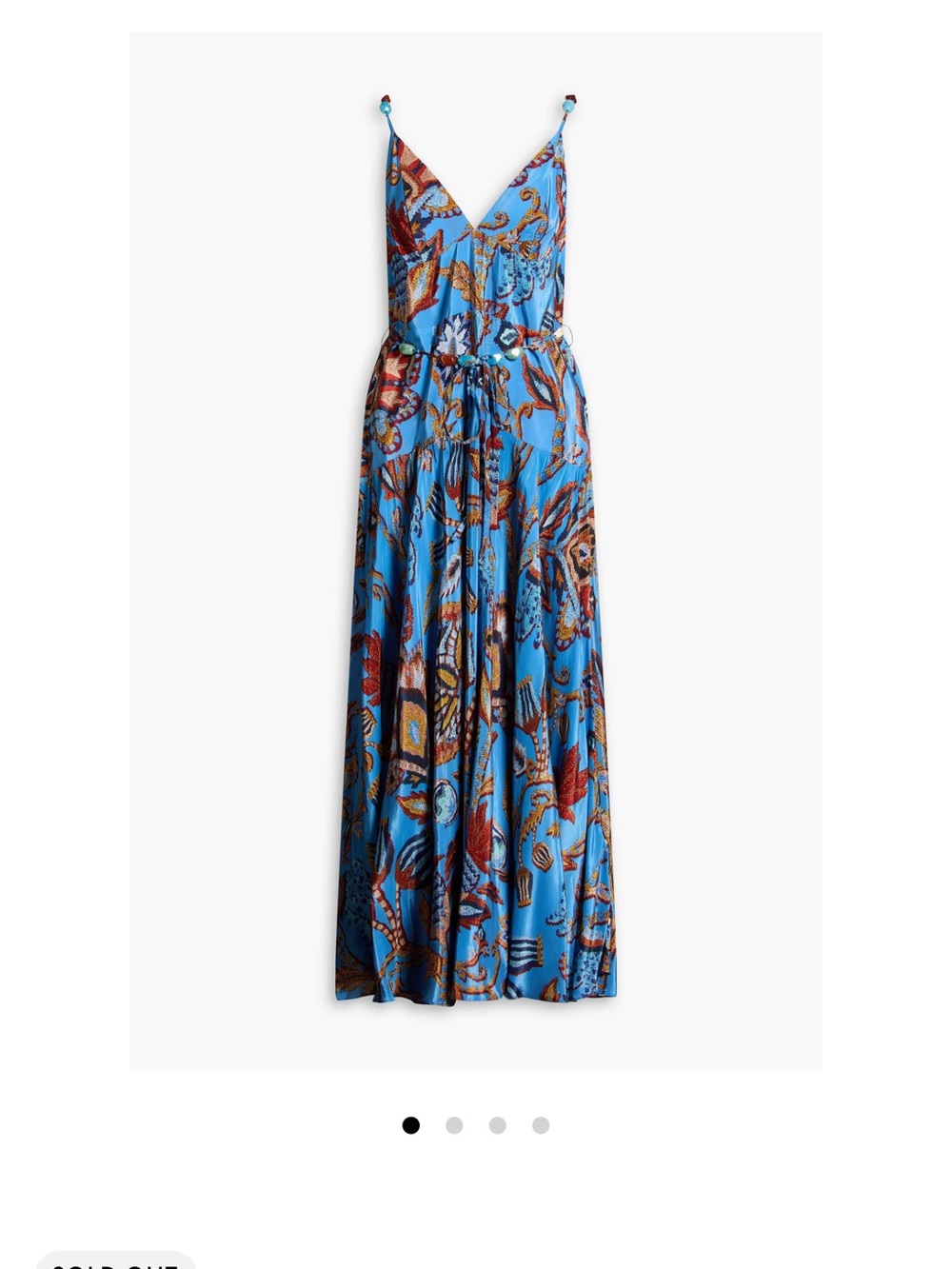 FARM Rio Blue Floral Print Maxi Dress - Picture 5 of 10